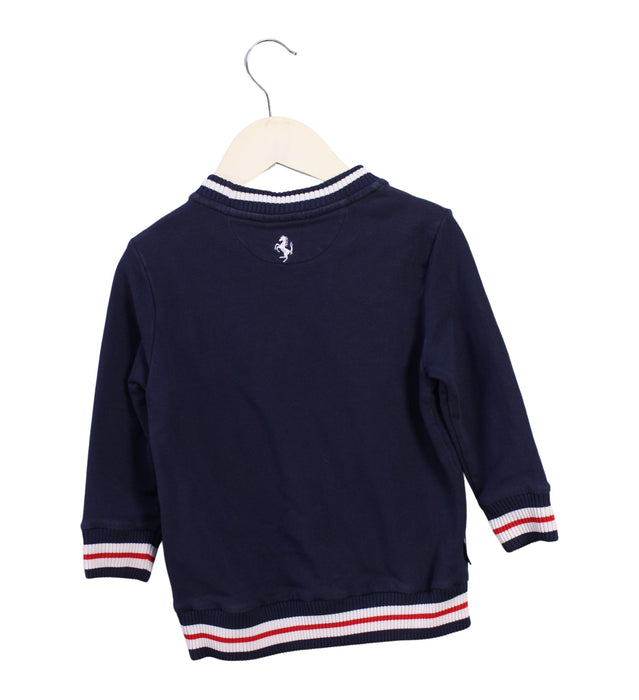 A Navy Crewneck Sweatshirts from Ferrari in size 2T for boy. (Back View)