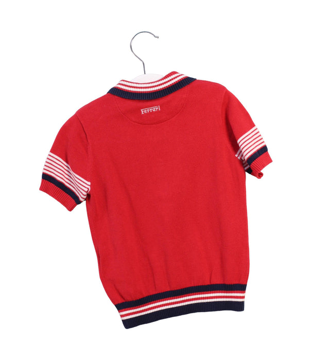 A Red Short Sleeve Polos from Ferrari in size 6-12M for boy. (Back View)