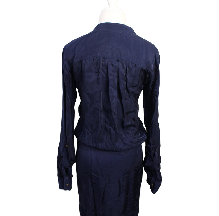 A Navy Long Sleeve Dresses from Diane Von Furstenberg in size XS for maternity. (Back View)