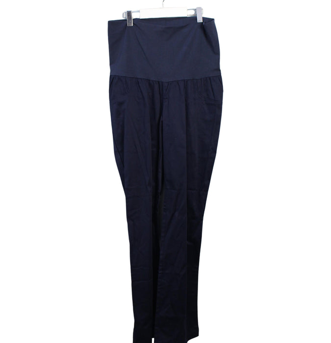 A Navy Casual Pants from Mothers en Vogue in size M for maternity. (Front View)