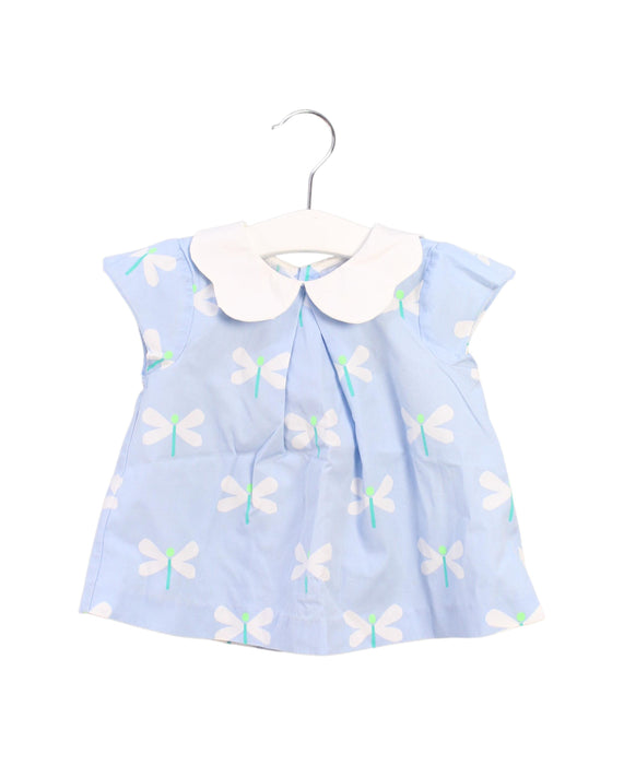 A Blue Short Sleeve Tops from Jacadi in size 12-18M for girl. (Front View)