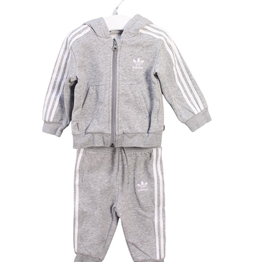 A Grey Pants Sets from Adidas in size 6-12M for boy. (Front View)