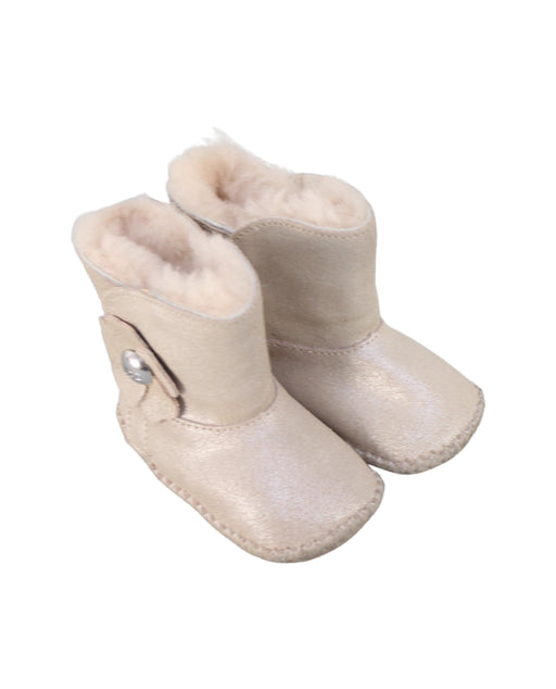 A Silver Winter Boots from UGG in size 6-12M for girl. (Front View)