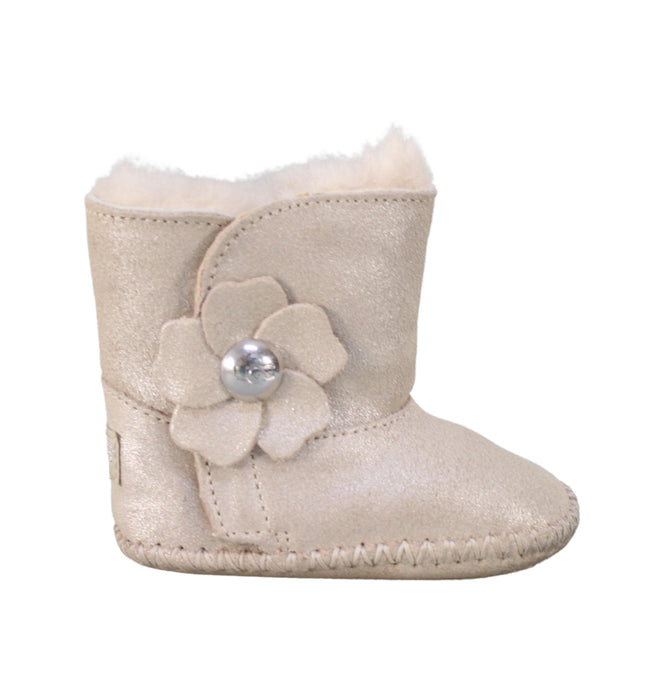 A Silver Winter Boots from UGG in size 6-12M for girl. (Back View)