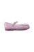 A Pink Flats from Mini Melissa in size 6T for girl. (Back View)