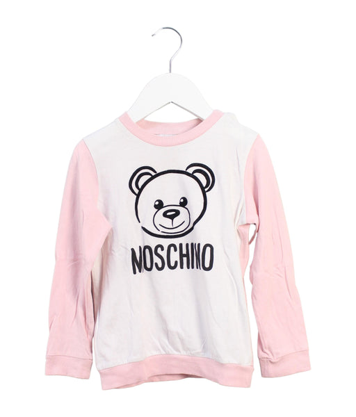 A Pink Crewneck Sweatshirts from Moschino in size 3T for girl. (Front View)