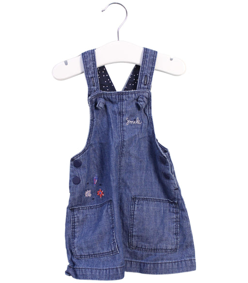 A Blue Overall Dresses from Catimini in size 3-6M for girl. (Front View)