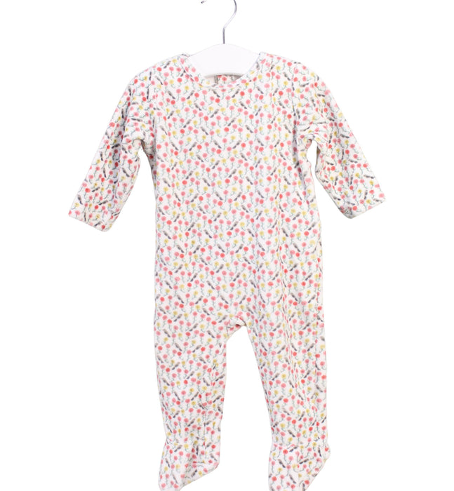 A White Onesies from Bout'Chou in size 6-12M for girl. (Front View)