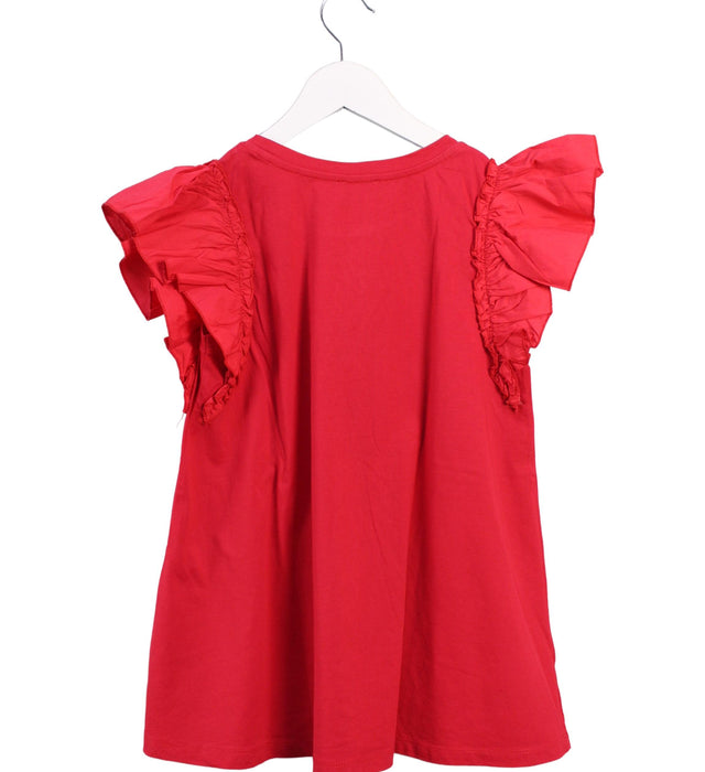 A Red Short Sleeve Tops from Monnalisa in size 10Y for girl. (Back View)