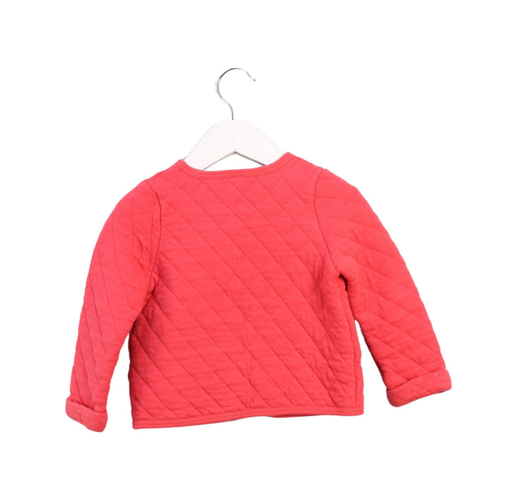 A Red Cardigans from Petit Bateau in size 2T for girl. (Back View)