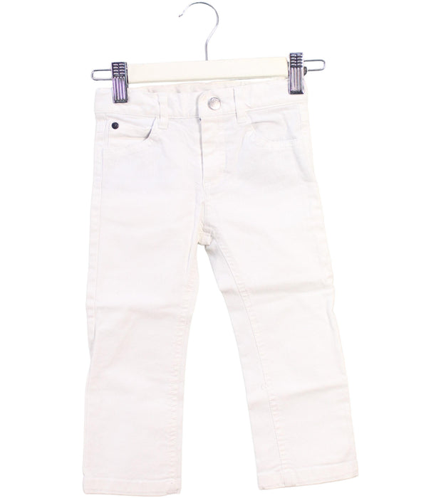 A White Casual Pants from Jacadi in size 2T for girl. (Front View)