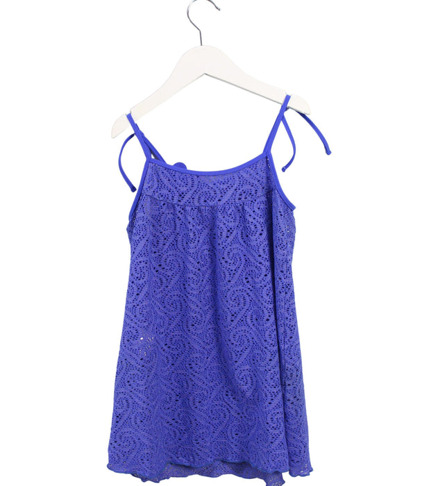 A Purple Sleeveless Tops from Dolores Cortes KIDS in size 10Y for girl. (Back View)