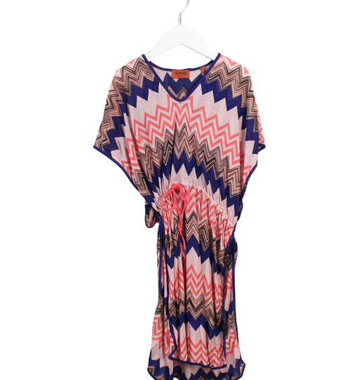 A Pink Cover Ups from Missoni in size 7Y for girl. (Front View)