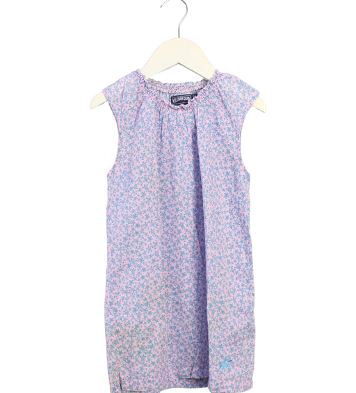 A Blue Sleeveless Dresses from Vilebrequin in size 4T for girl. (Front View)