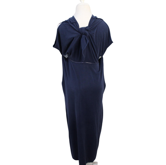 A Navy Short Sleeve Dresses from Jojo Maman Bébé in size L for maternity. (Back View)