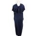 A Navy Short Sleeve Dresses from Jojo Maman Bébé in size L for maternity. (Back View)