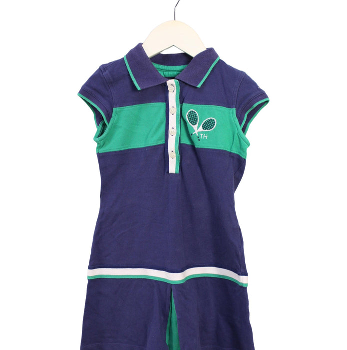 A Blue Short Sleeve Dresses from Tommy Hilfiger in size 4T for girl. (Front View)