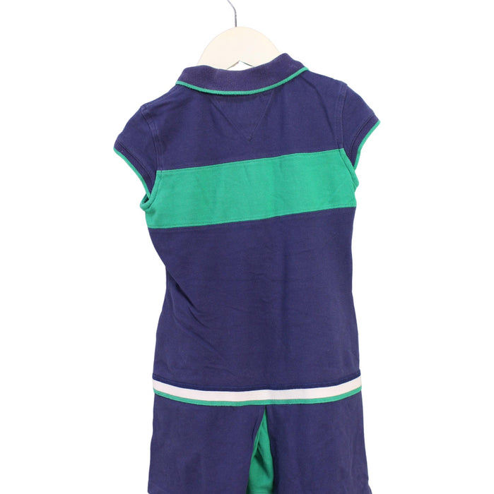 A Blue Short Sleeve Dresses from Tommy Hilfiger in size 4T for girl. (Back View)