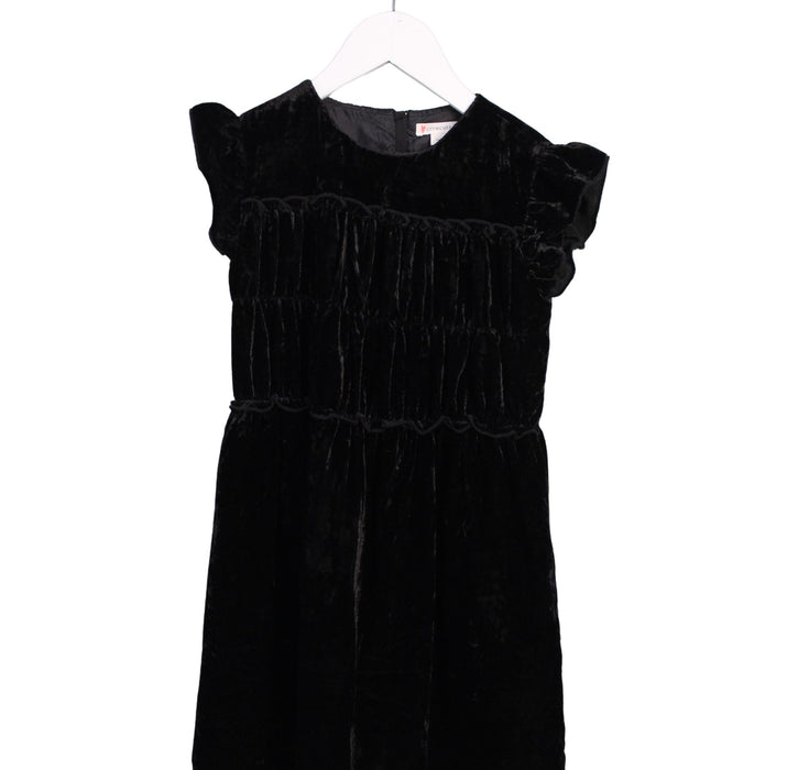 A Black Short Sleeve Dresses from Crewcuts in size 6T for girl. (Front View)