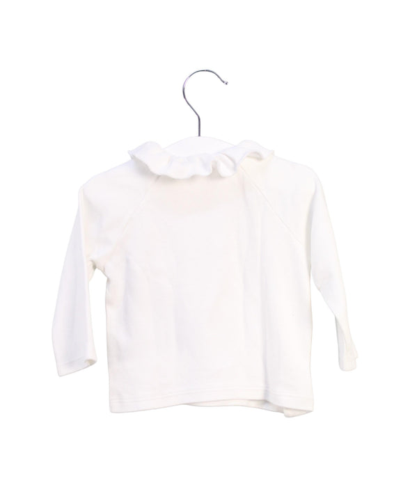 A Ivory Long Sleeve Tops from Absorba in size 3-6M for girl. (Back View)