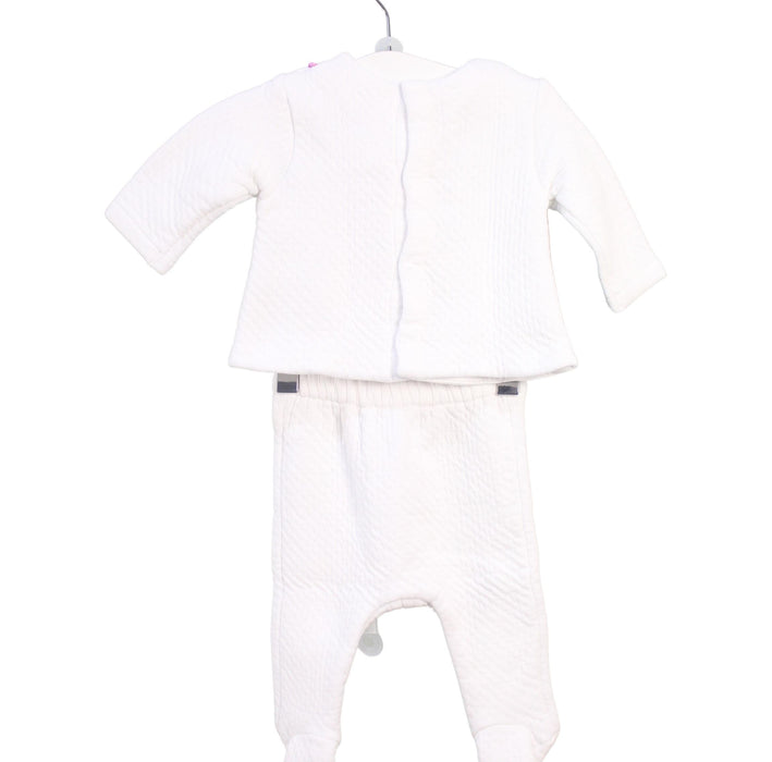 A White Pants Sets from Jacadi in size 0-3M for girl. (Back View)