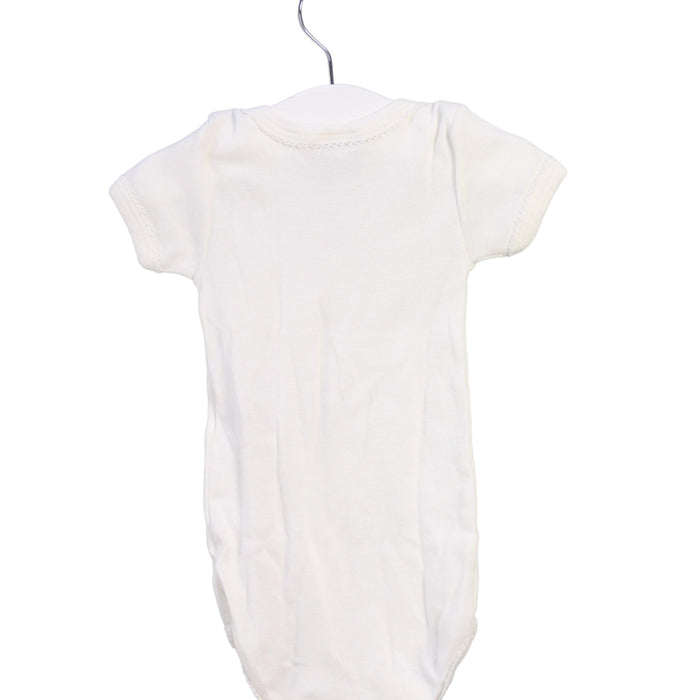 A Ivory Short Sleeve Bodysuits from Petit Bateau in size 3-6M for girl. (Back View)