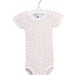 A Ivory Short Sleeve Bodysuits from Petit Bateau in size 3-6M for girl. (Front View)