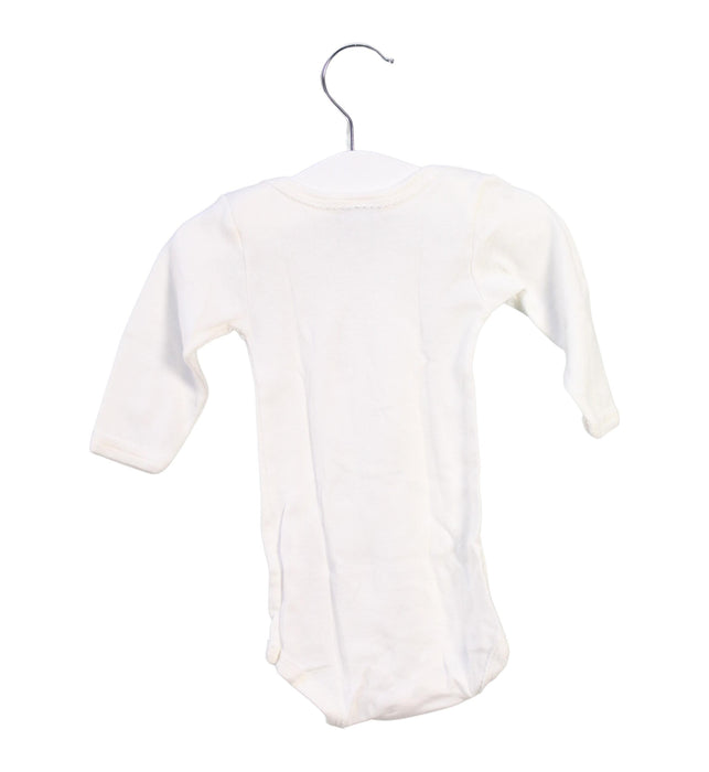 A Ivory Long Sleeve Bodysuits from Petit Bateau in size 0-3M for girl. (Back View)