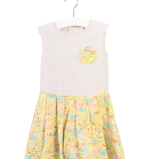 A Beige Sleeveless Dresses from Naomi Wear in size 18-24M for girl. (Front View)