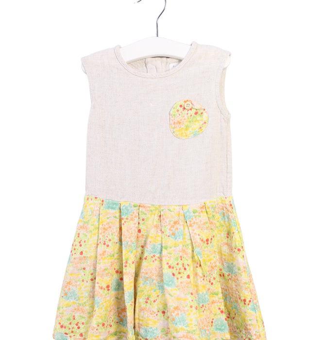 A Beige Sleeveless Dresses from Naomi Wear in size 18-24M for girl. (Front View)