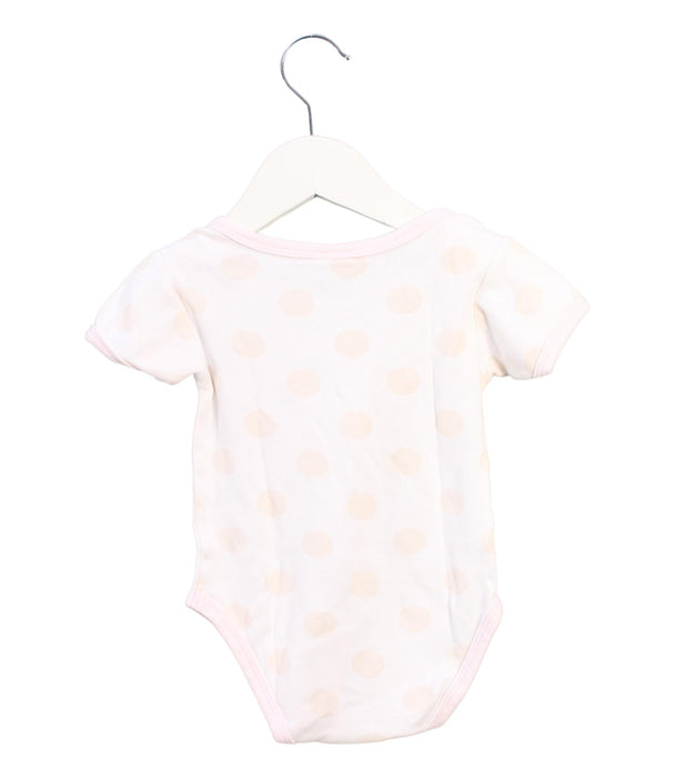 A Ivory Short Sleeve Bodysuits from Organic Natural Charm in size 12-18M for girl. (Back View)