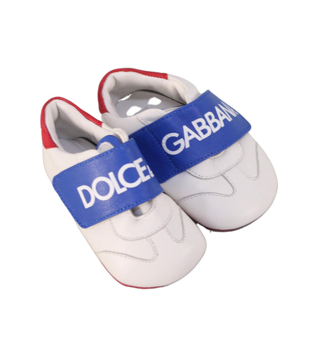 A White Sneakers from Dolce & Gabbana in size Newborn for boy. (Front View)