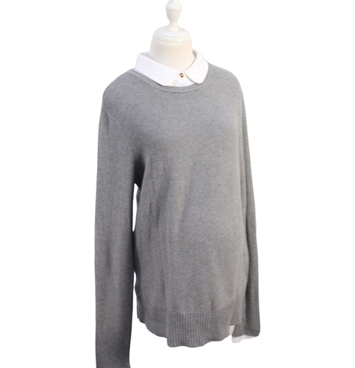 A Grey Knit Sweaters from Seraphine in size M for maternity. (Front View)