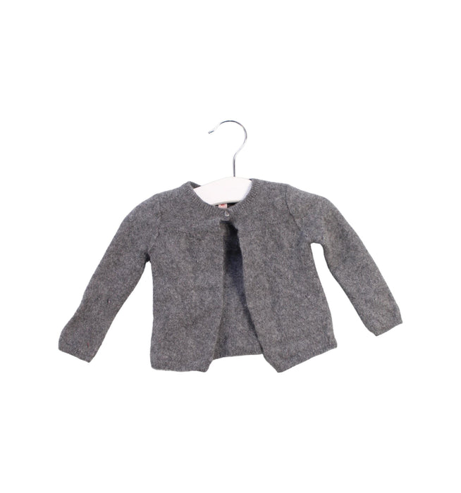 A Grey Cardigans from Bonpoint in size 12-18M for girl. (Front View)