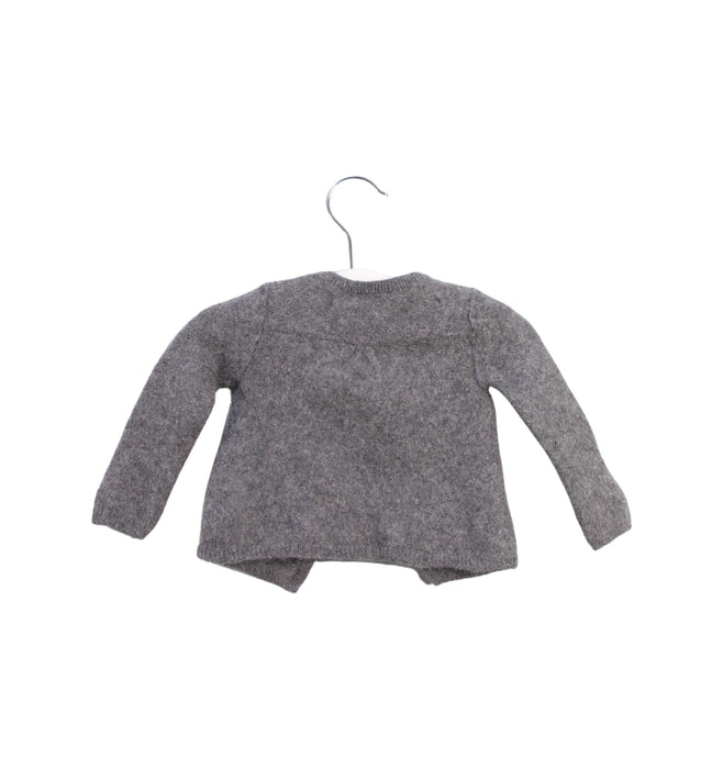 A Grey Cardigans from Bonpoint in size 12-18M for girl. (Back View)