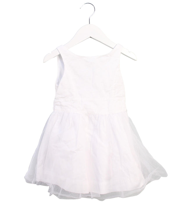 A White Sleeveless Dresses from Vertbaudet in size 2T for girl. (Front View)