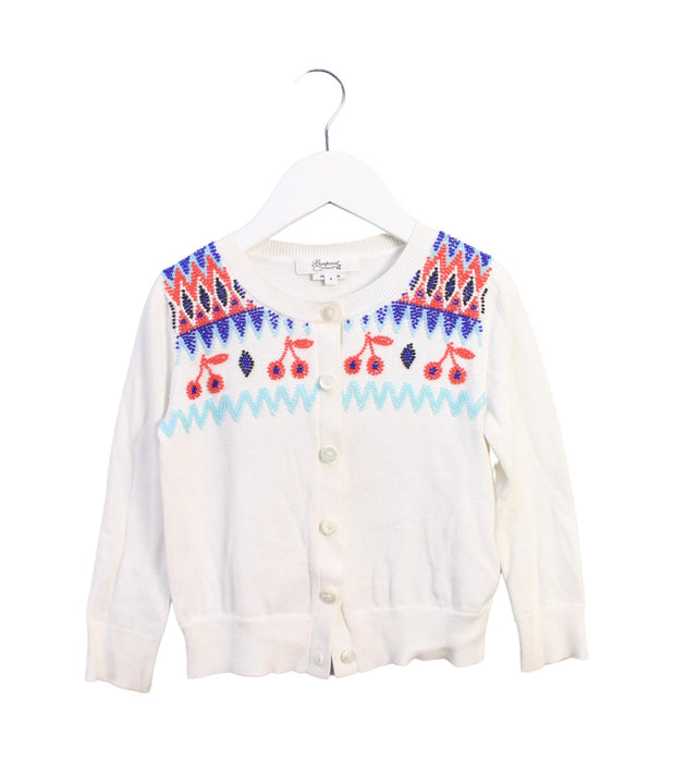 A White Cardigans from Bonpoint in size 4T for girl. (Front View)