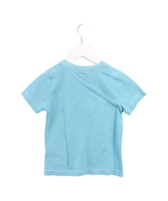 A Blue Short Sleeve T Shirts from Petit Bateau in size 4T for boy. (Back View)