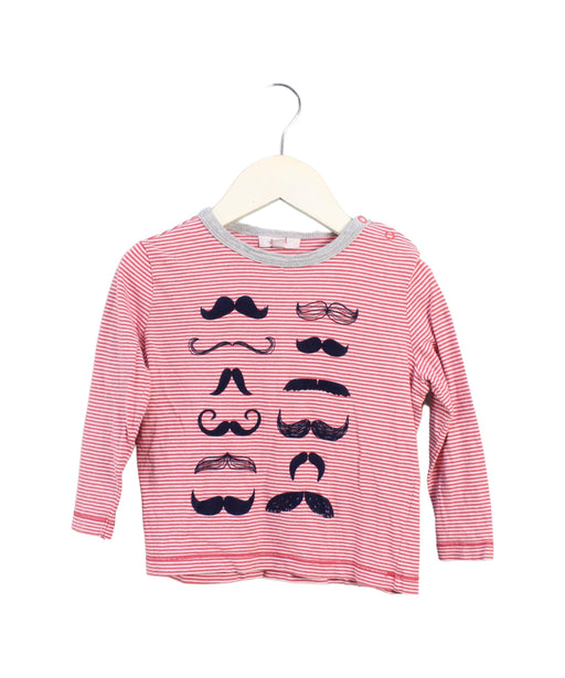 A Red Long Sleeve Tops from Seed in size 12-18M for girl. (Front View)