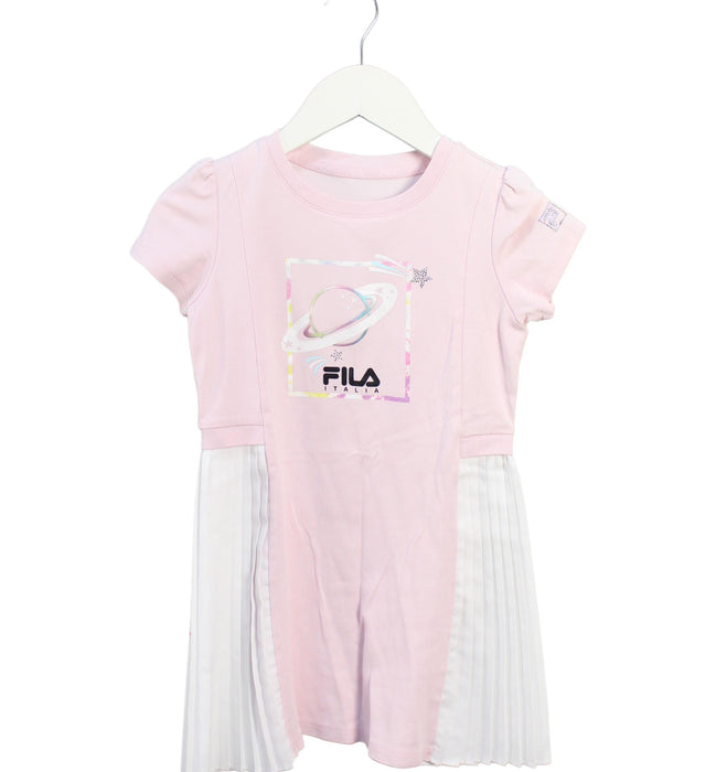 A Pink Short Sleeve Dresses from Fila in size 4T for girl. (Front View)