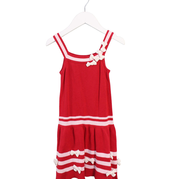 A Red Sleeveless Dresses from Nicholas & Bears in size 3T for girl. (Front View)