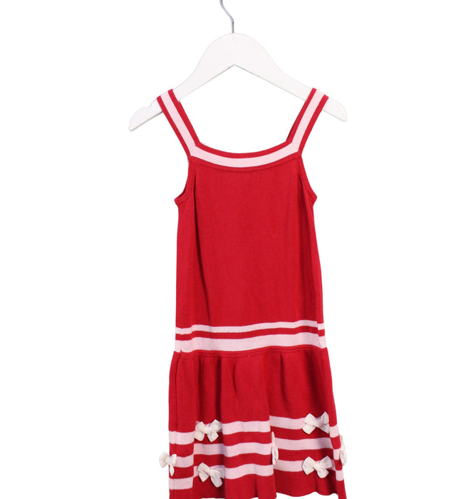 A Red Sleeveless Dresses from Nicholas & Bears in size 3T for girl. (Back View)