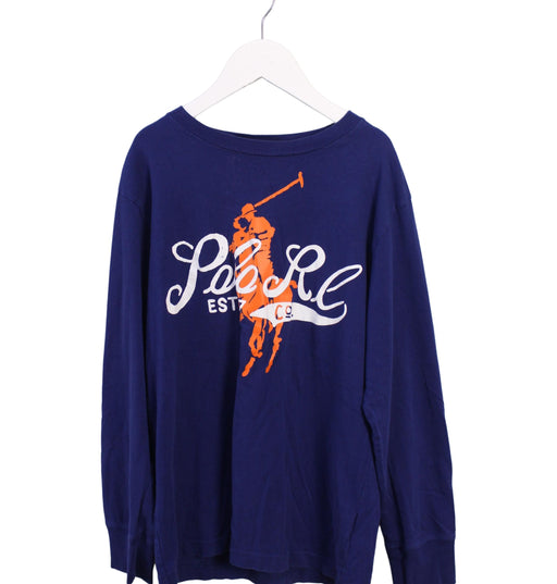 A Navy Long Sleeve Tops from Polo Ralph Lauren in size 7Y for boy. (Front View)