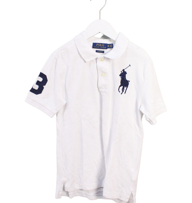 A White Short Sleeve Polos from Polo Ralph Lauren in size 8Y for boy. (Front View)