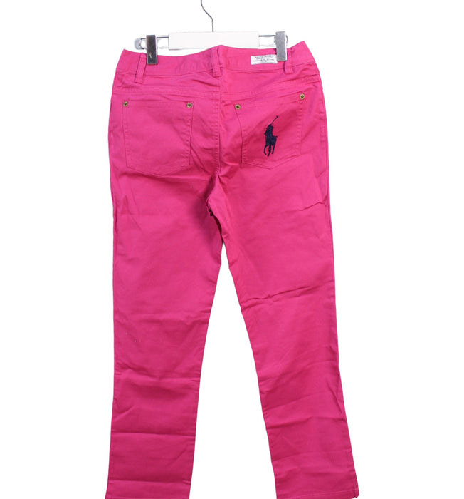 A Pink Casual Pants from Polo Ralph Lauren in size 12Y for girl. (Back View)