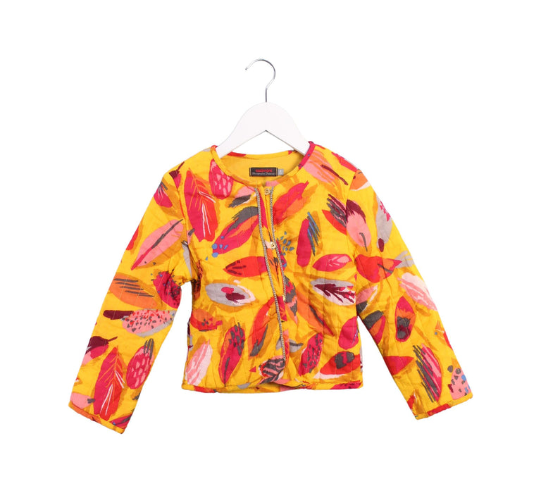 A Yellow Cardigans from Catimini in size 4T for girl. (Front View)