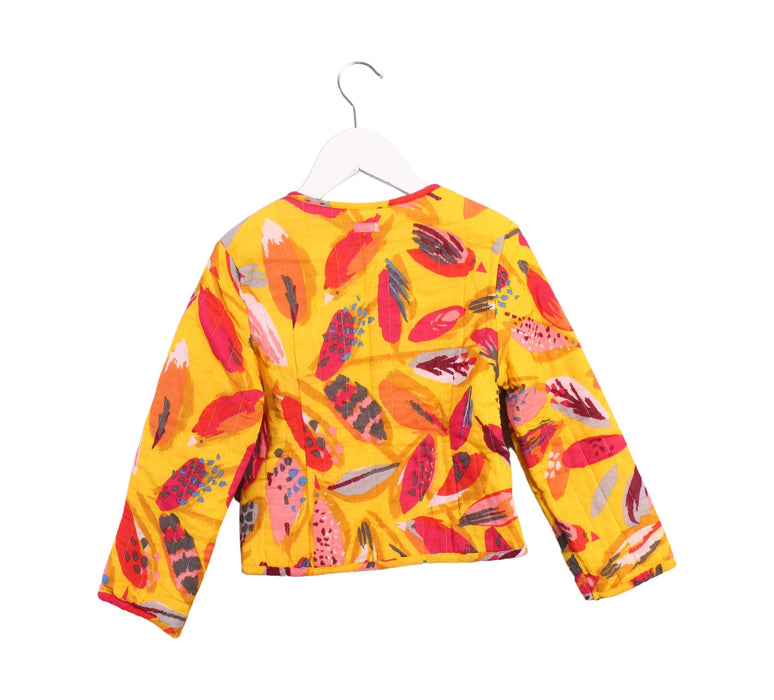 A Yellow Cardigans from Catimini in size 4T for girl. (Back View)