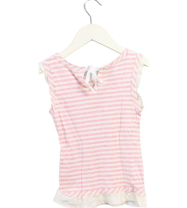 A Pink Sleeveless Tops from I Pinco Pallino in size 6T for girl. (Back View)