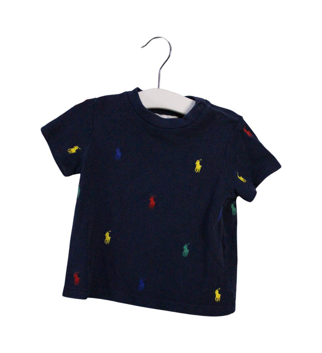 A Navy Short Sleeve Tops from Ralph Lauren in size 6-12M for boy. (Front View)