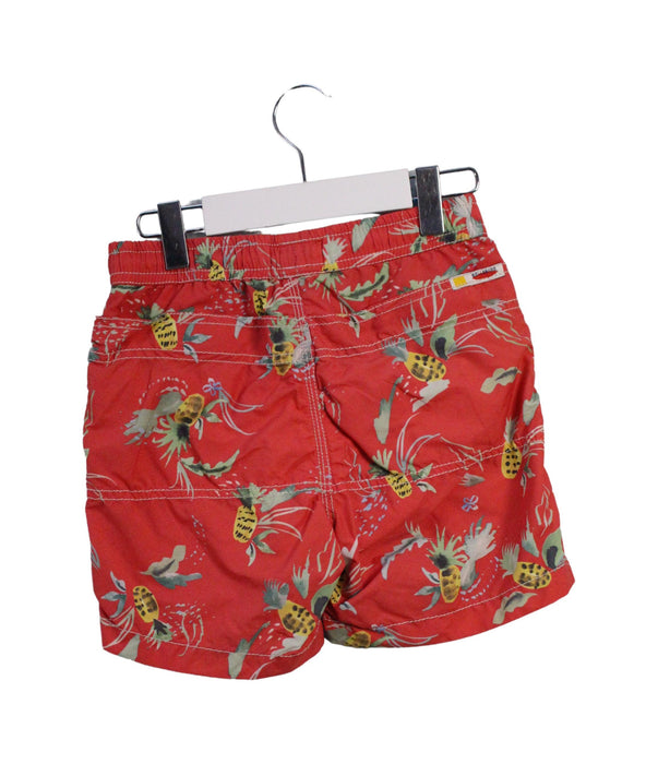 A Red Swim Shorts from Bellerose in size 6T for boy. (Back View)